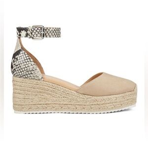 Women's Tan Espadrille Wedge Sandals